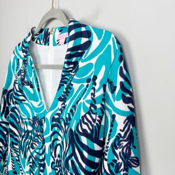 LILLY PULITZER | Devina Shift Dress in I’m Game Zebra Print Women’s Size 2 - Picture 6 of 15
